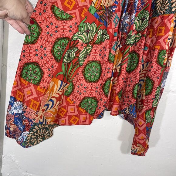 Coline Boho Patchwork Drop Crotch Harem Pants Free Size Colorful Festival 90s Y2 - Picture 4 of 9